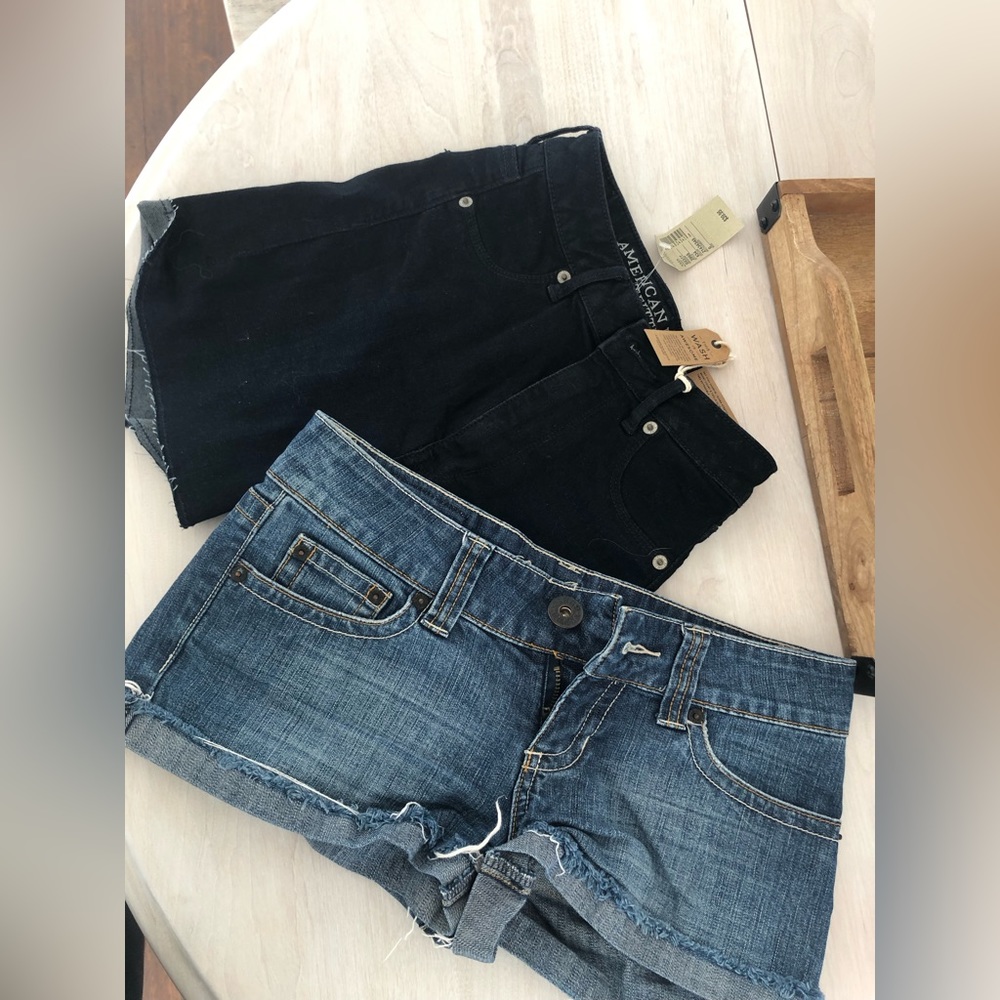 Guess short shorts and American Eagle
